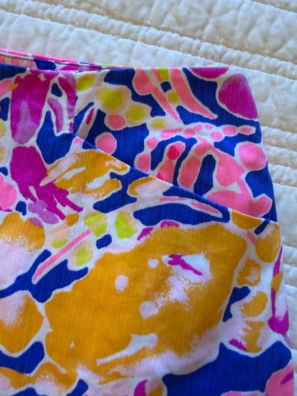 Lilly Pulitzer Marigold Brilliant Blue Catch Release Skort Gold Sz 8 Pocket Zip - Picture 6 of 6